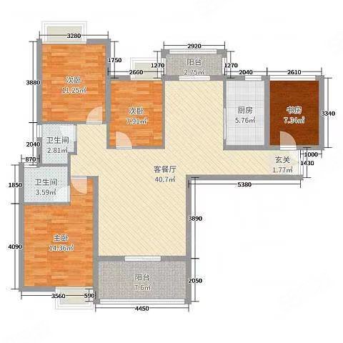 锦程佳园3室2厅2卫135㎡南北28万