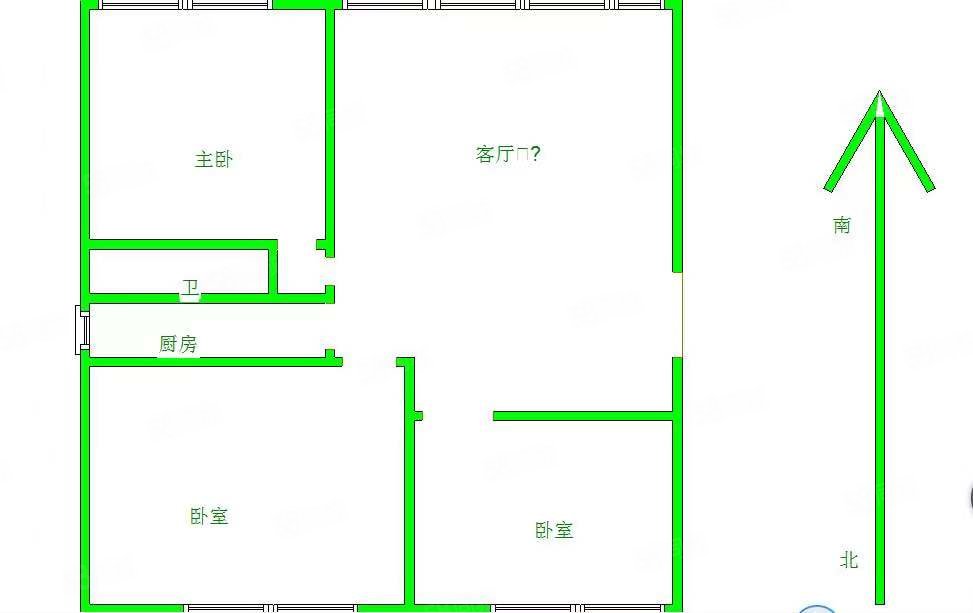 民防公寓3室1厅2卫115㎡南北49万