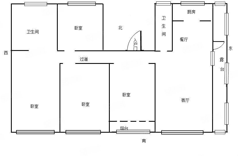 高创公寓4室2厅2卫213㎡南318万