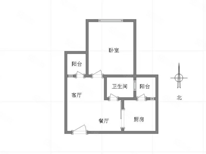 云水苑1室2厅1卫45.23㎡南北20万