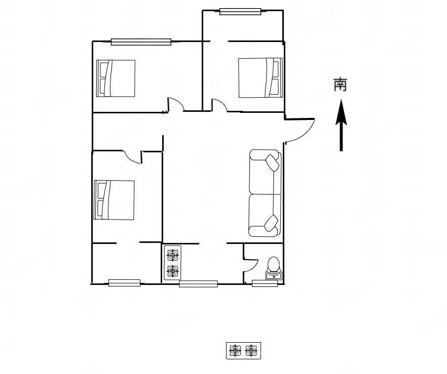 机电公司家属楼3室1厅1卫100㎡南北56万