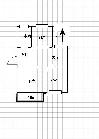 盛元名苑2室1厅1卫70㎡南北41.8万