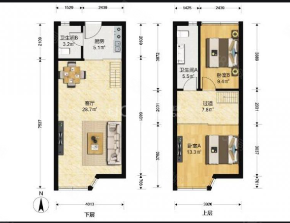 金澄明珠别墅6室3厅5卫423㎡南北1150万