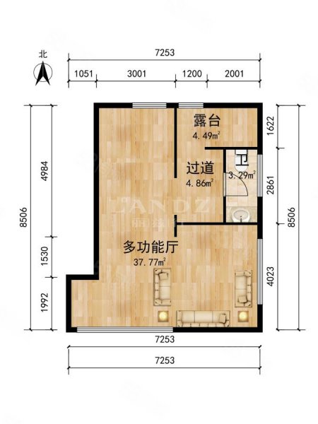 国奥村(东区)3室3厅3卫203㎡东2999万