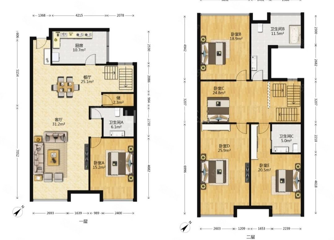 海景房复式楼拱北情侣南路5房3厅3卫看海