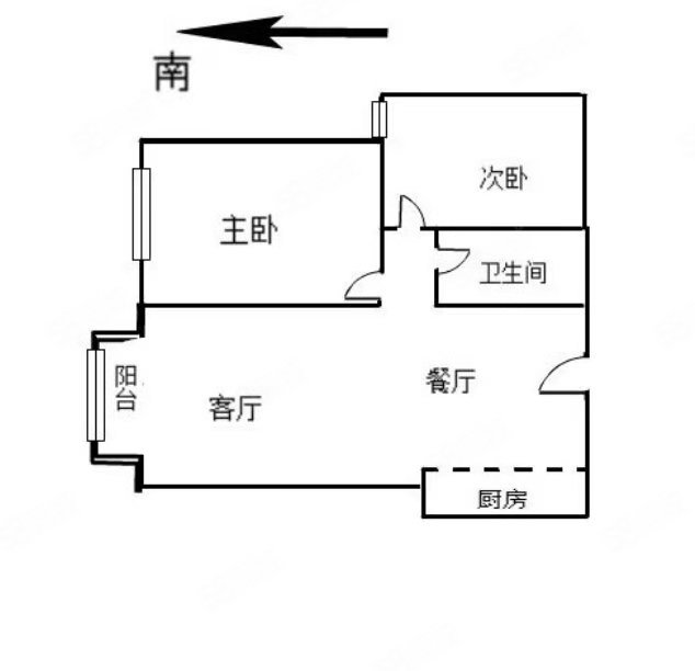 兰州大名城2室2厅1卫83㎡南46万