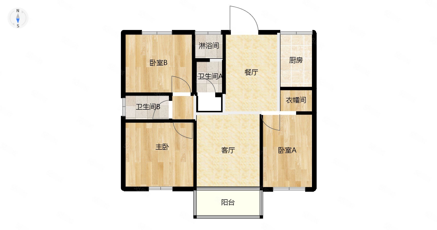 【10图】锦绣江南飞机户型,户型好116平128.