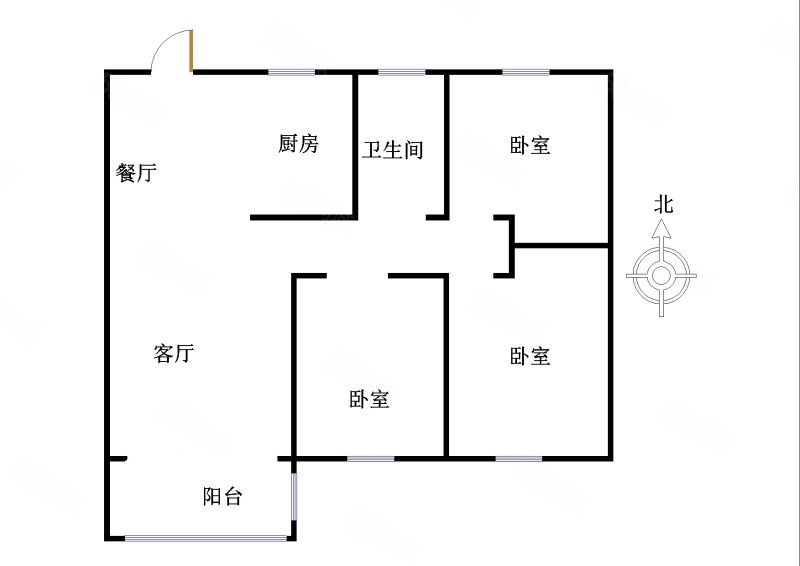 青特赫山3室1厅1卫91㎡南160万