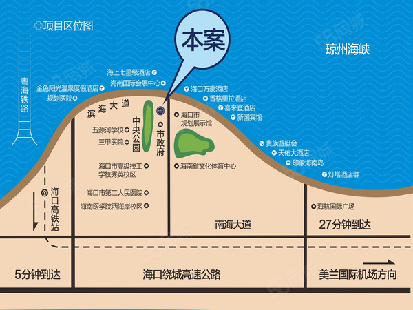 海域阳光一期区位图