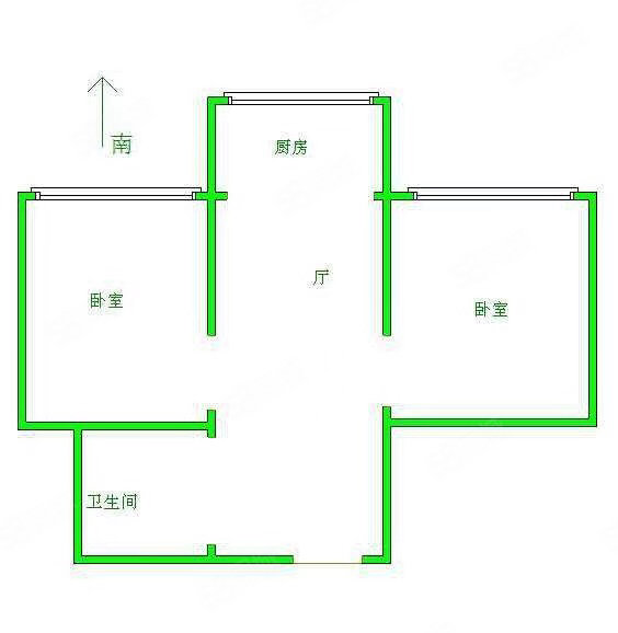 凤凰蓝湾2室2厅1卫82.6㎡南北38.8万