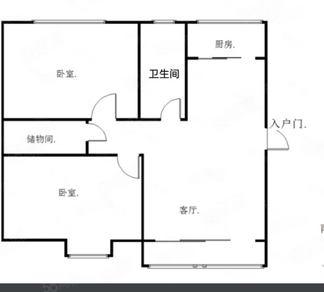 江南雅苑2室2厅1卫86㎡南63万
