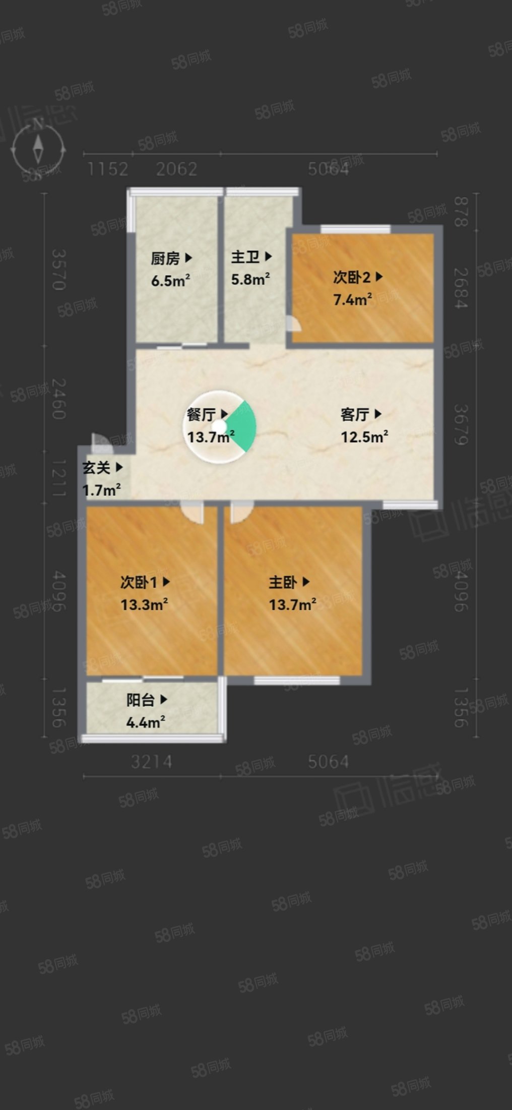 姚江花园(江北)3室2厅1卫90.81㎡南145.4万