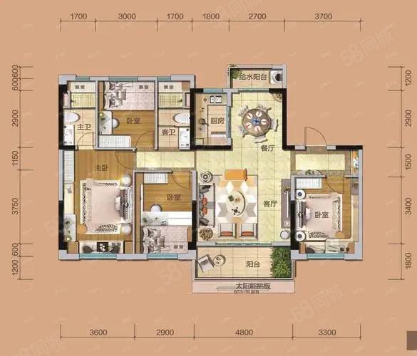 华耀碧桂园十里江湾4室2厅3卫168㎡南北89.8万