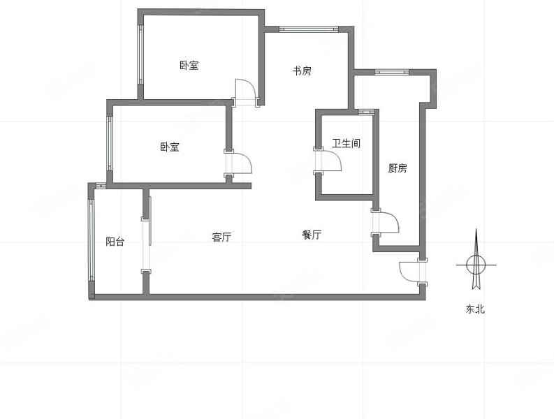 紫御江山紫峰3室2厅1卫112.98㎡东165万