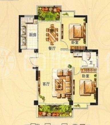 住友十亩园3室2厅2卫110.78㎡南北179万