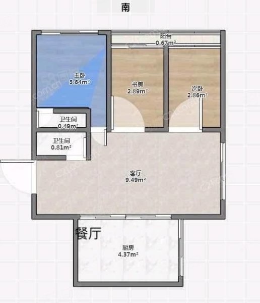 香滨左岸四组团3室2厅2卫125㎡南北158万