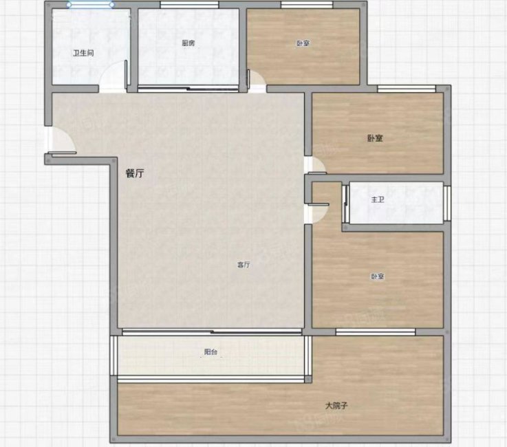 盛世明都3室2厅2卫125.78㎡南北145.8万