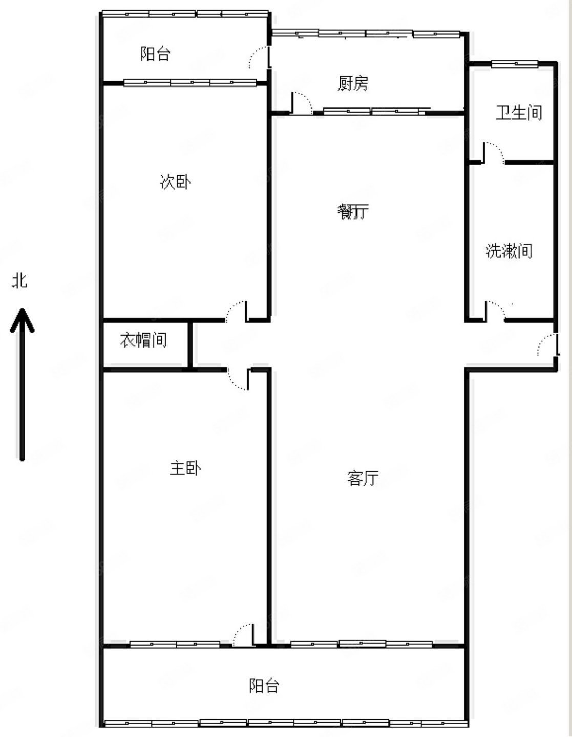 建北生活小区2室2厅1卫135㎡南123万