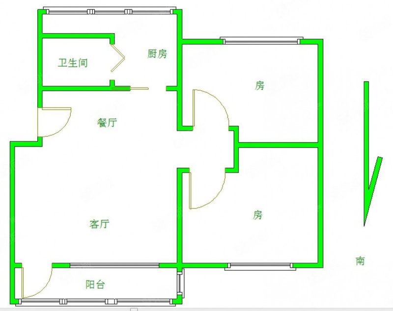 怡园小区(黄埔)2室2厅1卫74.9㎡南230万