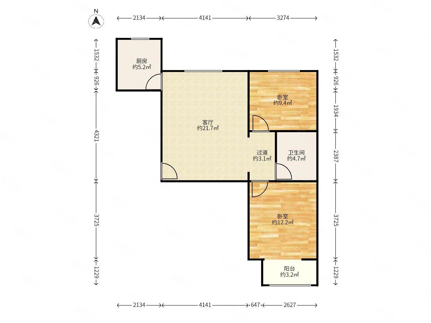 惠和新苑2室1廳1衛(wèi)78.18㎡南北69萬