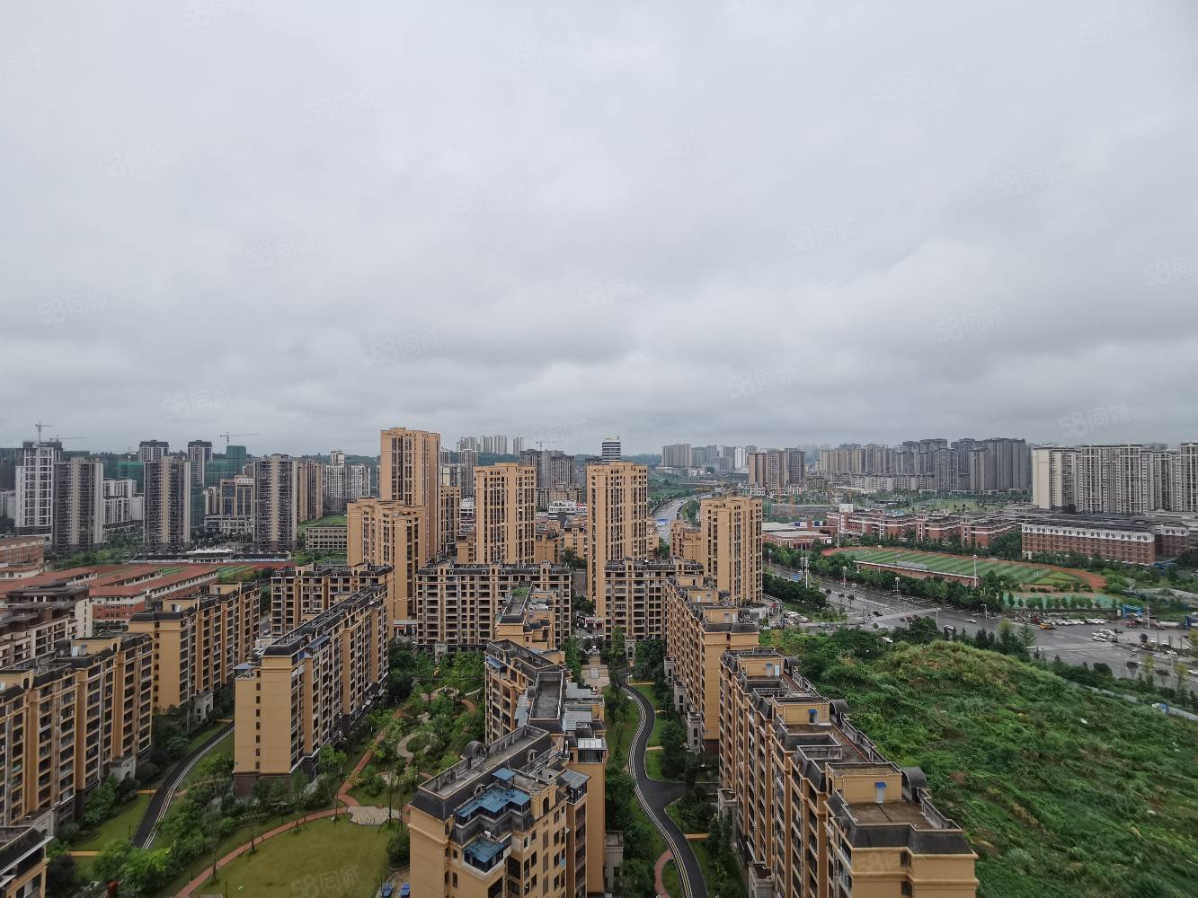 全屋豪华装修无主灯设计视野超好直接拎包入住,名门公馆-广安58同城