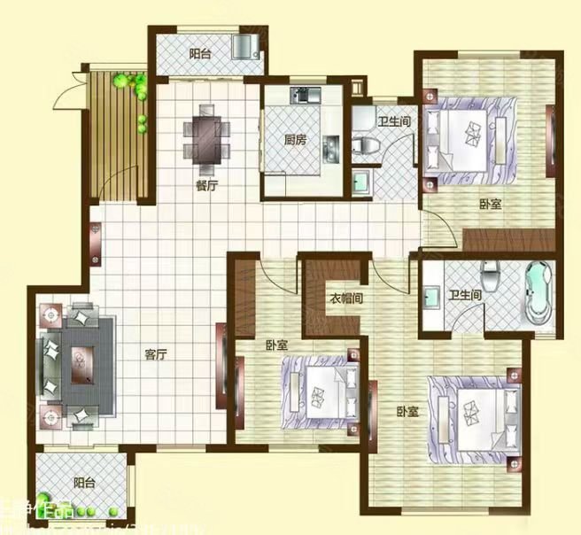 锦海建材家居城1室1厅1卫87.55㎡南北45万