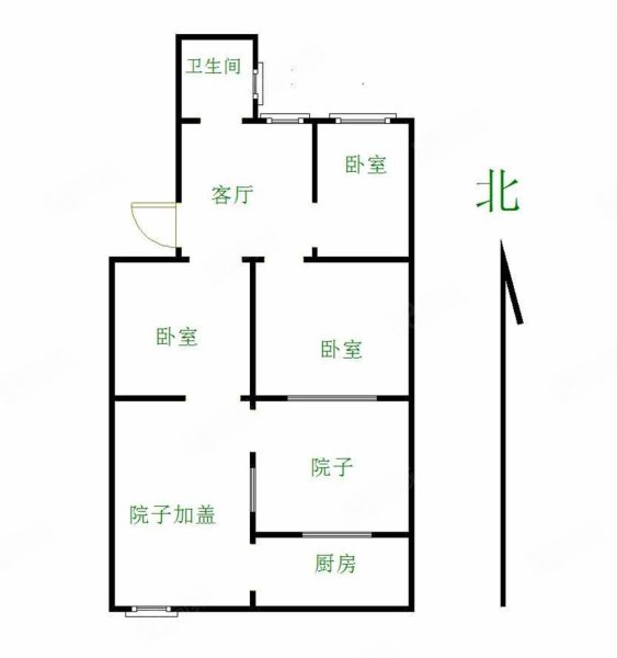 扬子四村2室1厅1卫58.57㎡南北88万