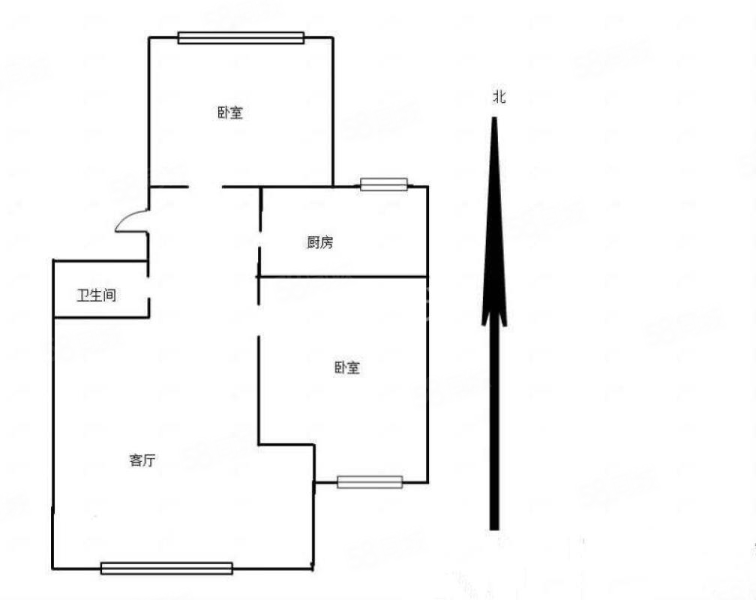 涧桥山2室1厅1卫87.01㎡南北165万