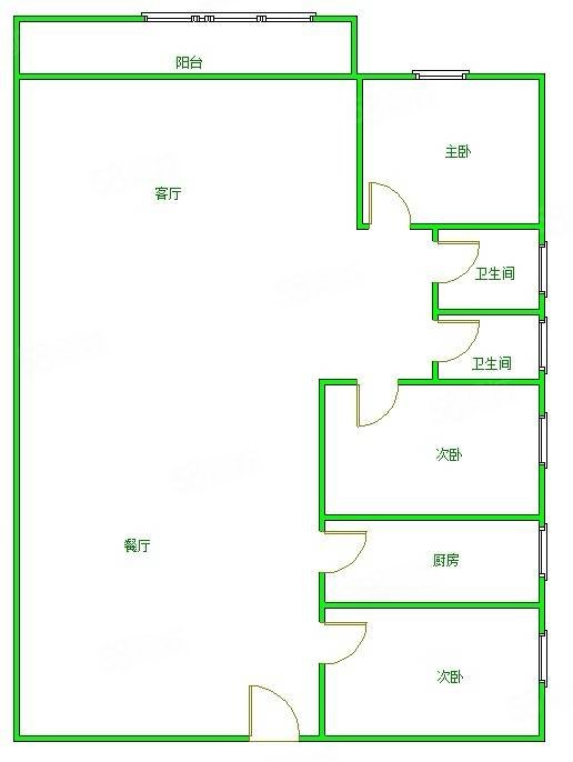 汇达和德天下3室2厅2卫120㎡南北68万