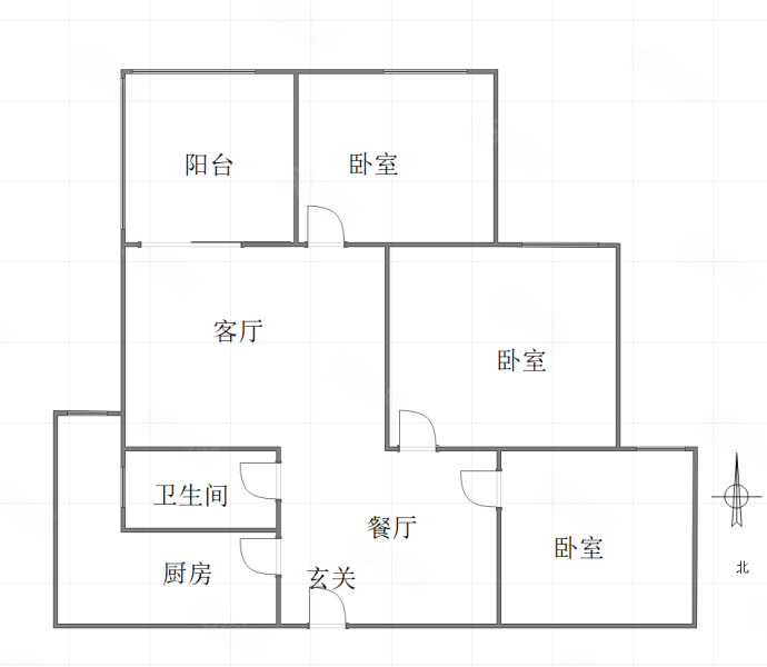 金科时代中心3室2厅1卫85.62㎡南北145万