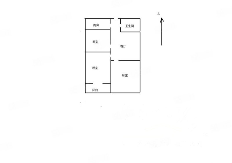 省科技厅宿舍3室1厅1卫82㎡南北200万