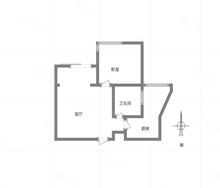 志龙倚林佳园1室1厅1卫43㎡南北43万