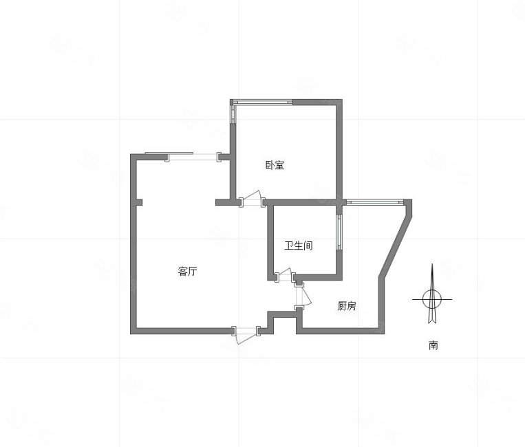 志龙倚林佳园1室1厅1卫43㎡南北43万