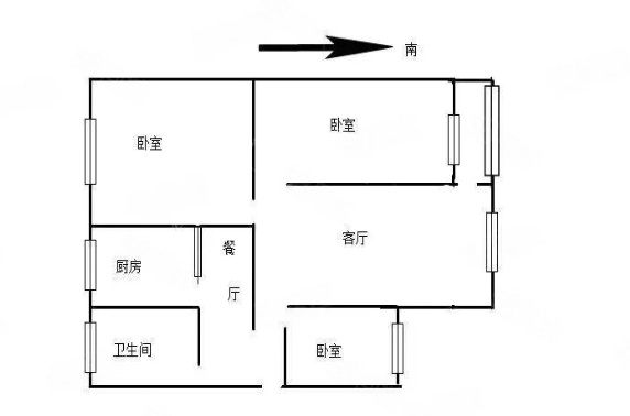 大观路光大银行宿舍3室2厅2卫166㎡南北260万