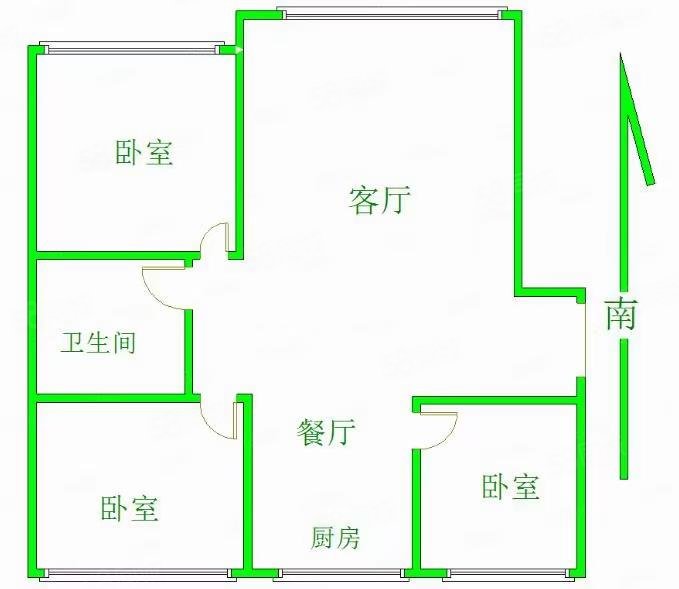 阳光宜居3室1厅1卫117.15㎡南87万