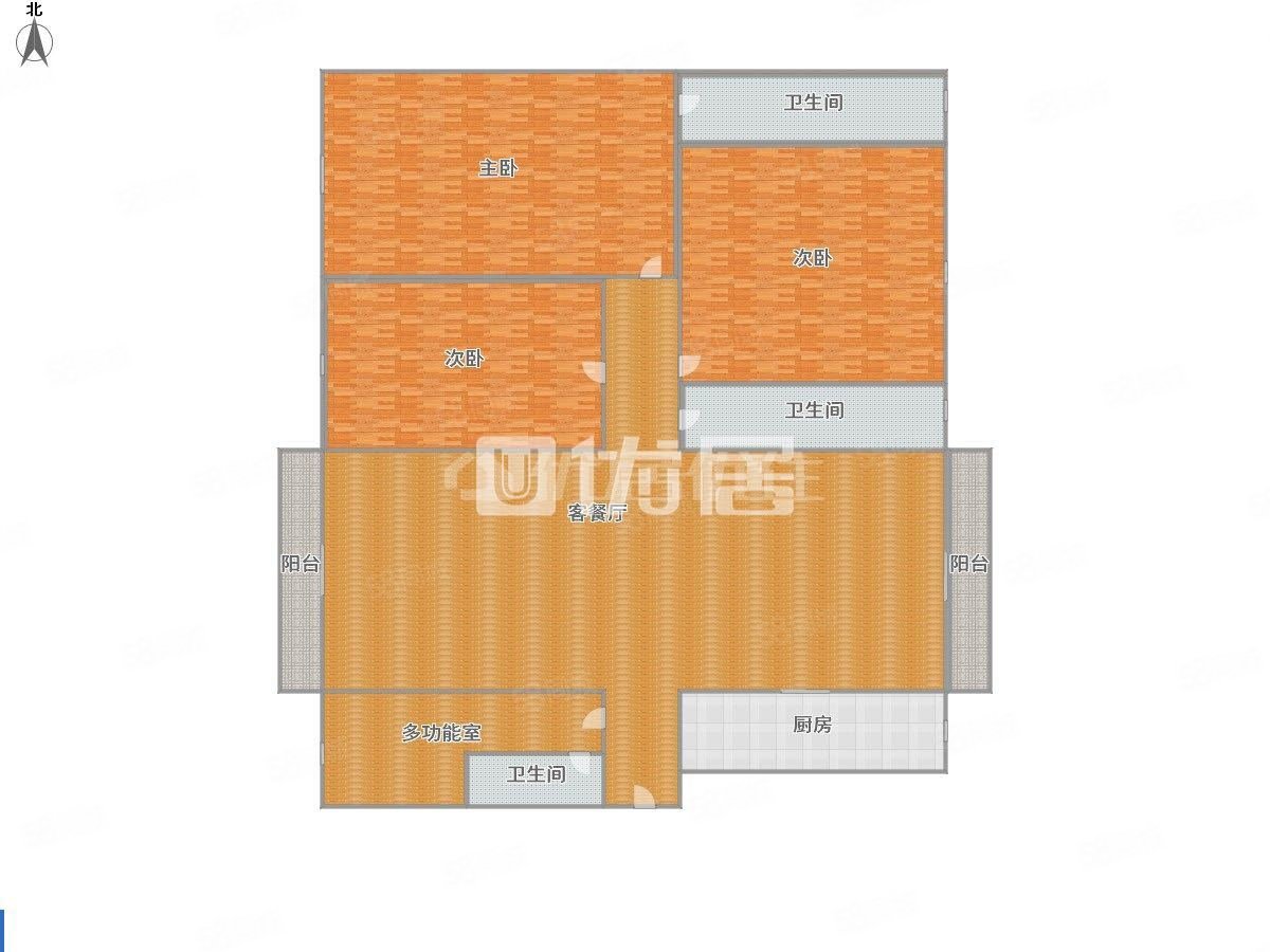 嘉和城依云堡4室2厅2卫127.71㎡南95万