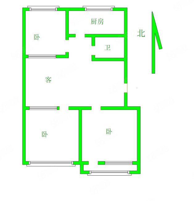 青岛花园(平度)3室1厅1卫78.23㎡南北46.8万