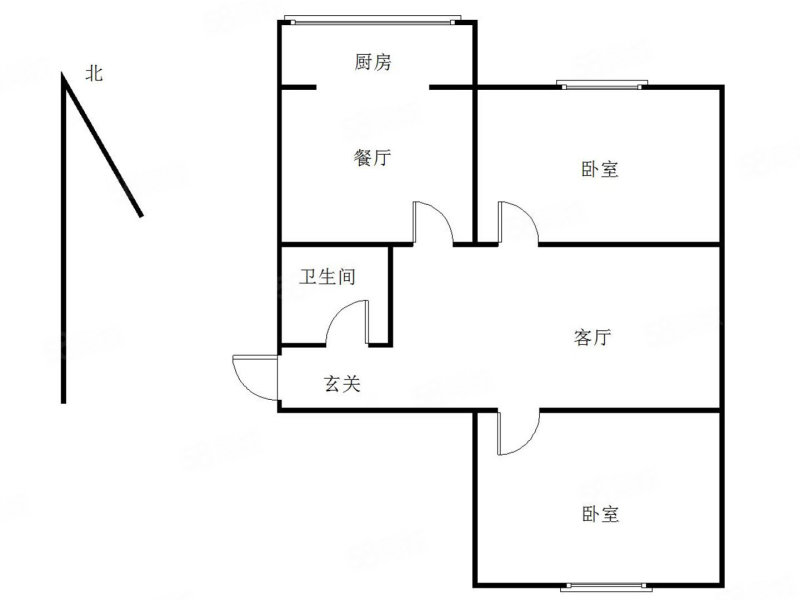 浅草绿阁(五期)2室1厅1卫81.91㎡南北72万