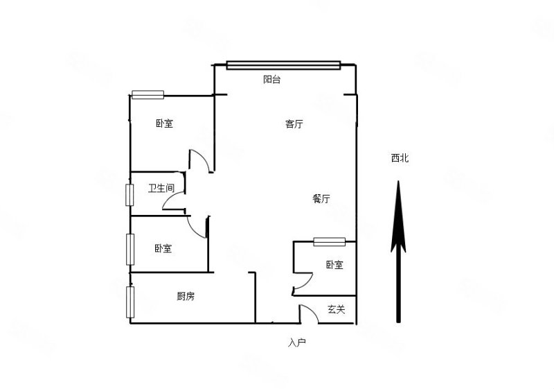 宏桥小区3室2厅1卫77.8㎡南北47万