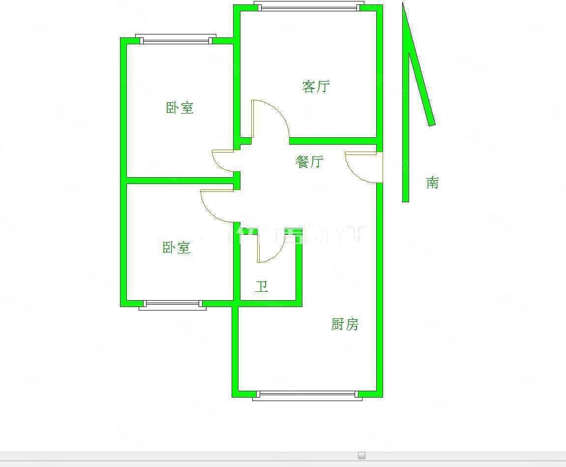 红旗小区3室1厅1卫63.76㎡南北35万