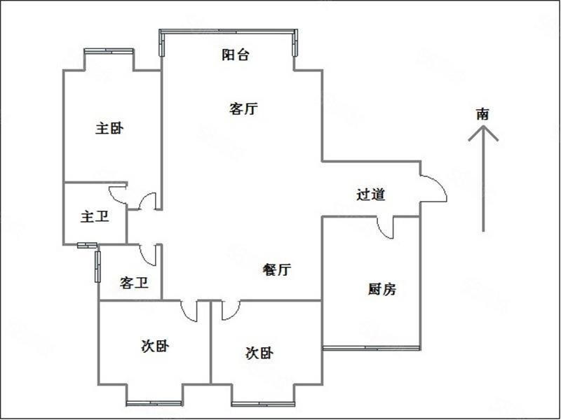 大世界花园3室2厅2卫139㎡南北89万