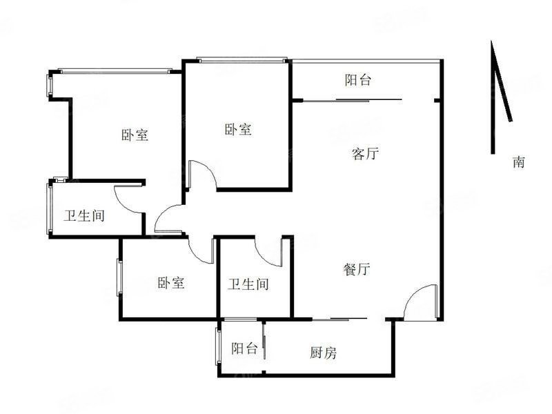 文峰华庭3室2厅2卫84.37㎡南北0万