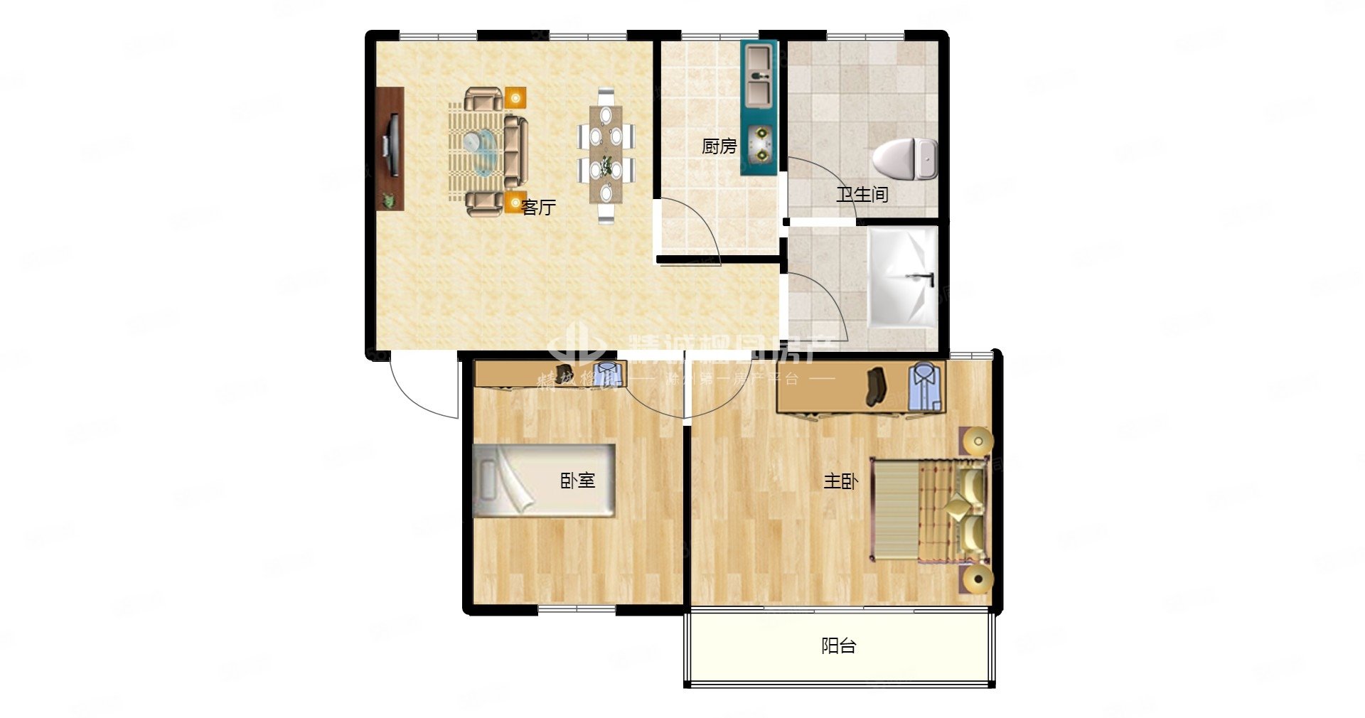 尚城国际2室2厅1卫78㎡东西67万