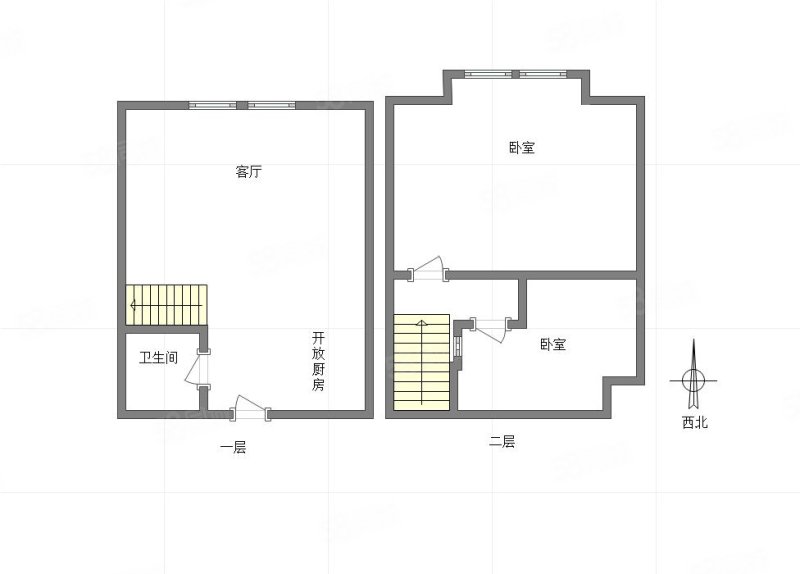 蓝光COCO时代(商住楼)2室1厅1卫37.24㎡东南45万