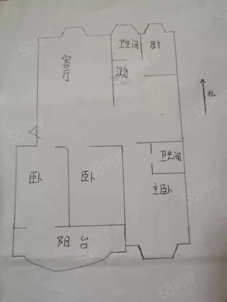 龙泉小区(A区)3室2厅1卫105㎡南北38万