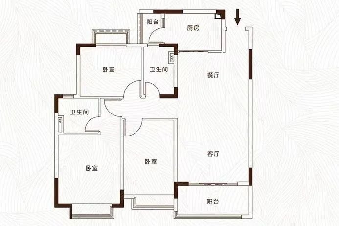 润泰南苑3室2厅1卫112.88㎡南28万