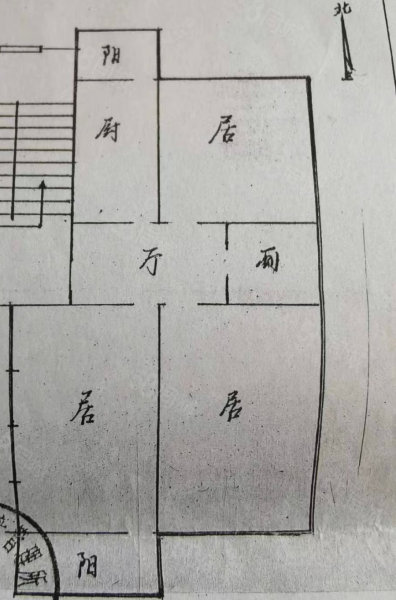 青年街南巷小区3室1厅1卫66㎡南北26万