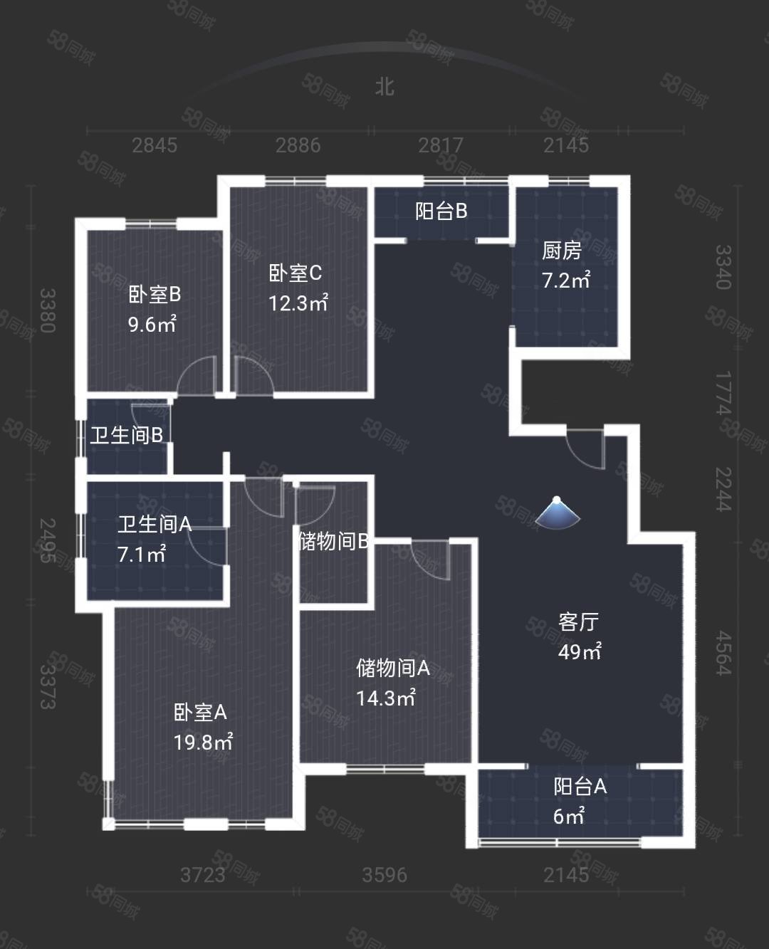 新东关4室2厅2卫174㎡南北295万