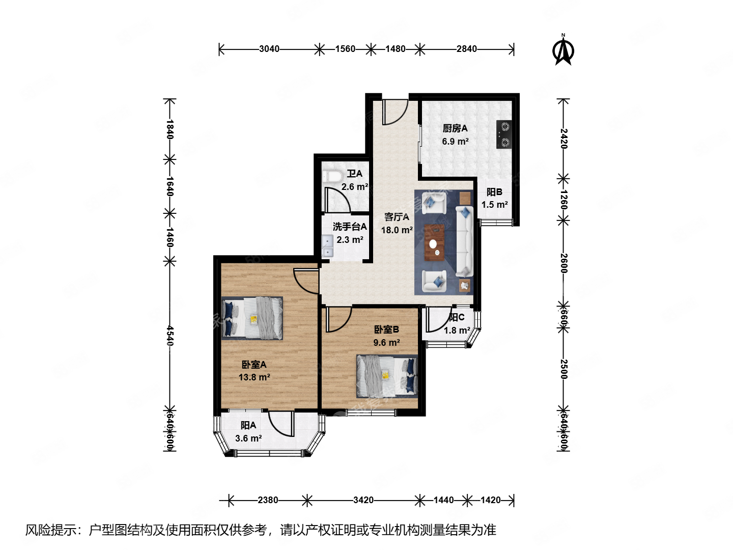 繡菊?qǐng)@(北區(qū))2室1廳1衛(wèi)81.31㎡南365萬