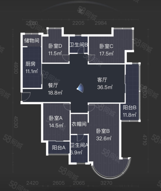 鲁商凤凰城4室2厅2卫242.26㎡南北398万